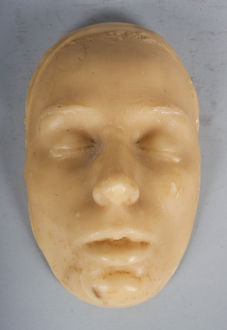 Appraisal: Surgeons wax face mask model early th century molded human