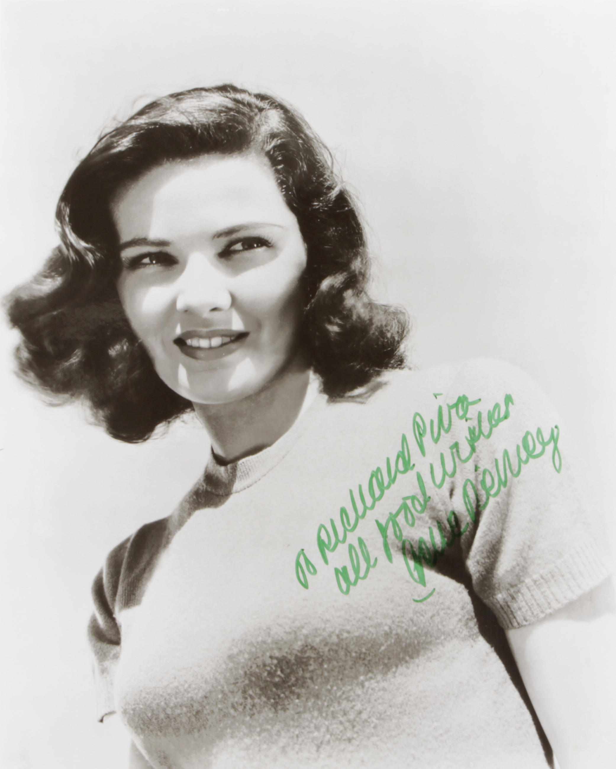 Appraisal: TIERNEY GENE - Autograph Letter Signed ''Gene Tierney'' pp vo