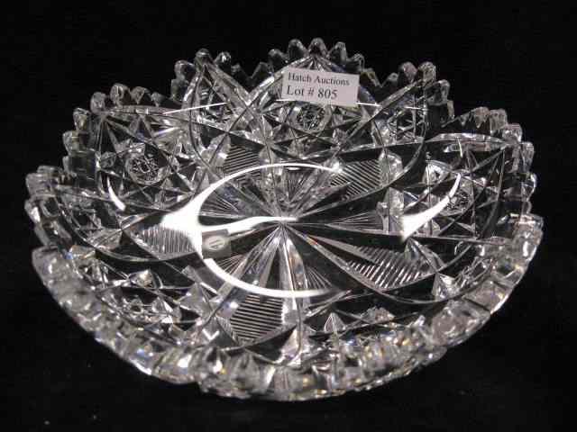 Appraisal: Hawkes Cut Glass Ice Cream Dish brilliant period '' signed