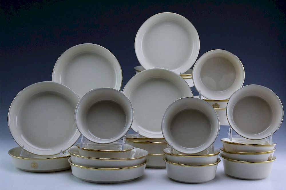 Appraisal: Lenox Congressional Porcelain Bowls In Sizes Lenox porcelain set of