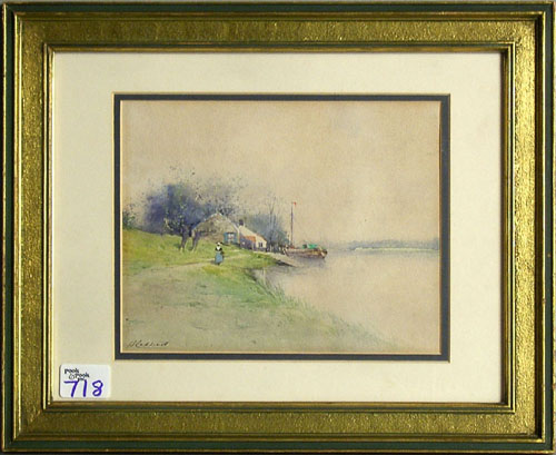 Appraisal: Henry Cassiers Belgium - watercolor landscape signed lower left x