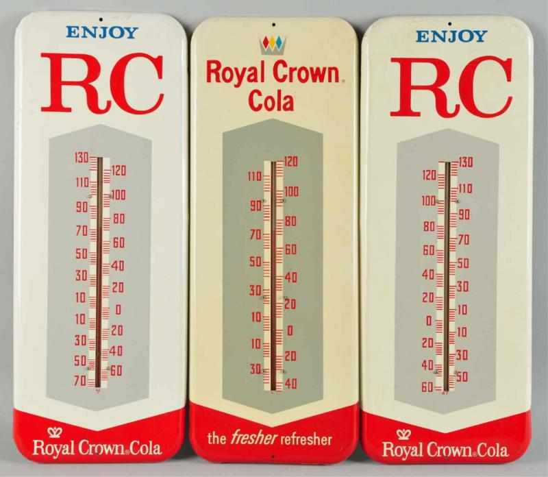 Appraisal: Lot of Tin RC Cola Thermometers Description s A few