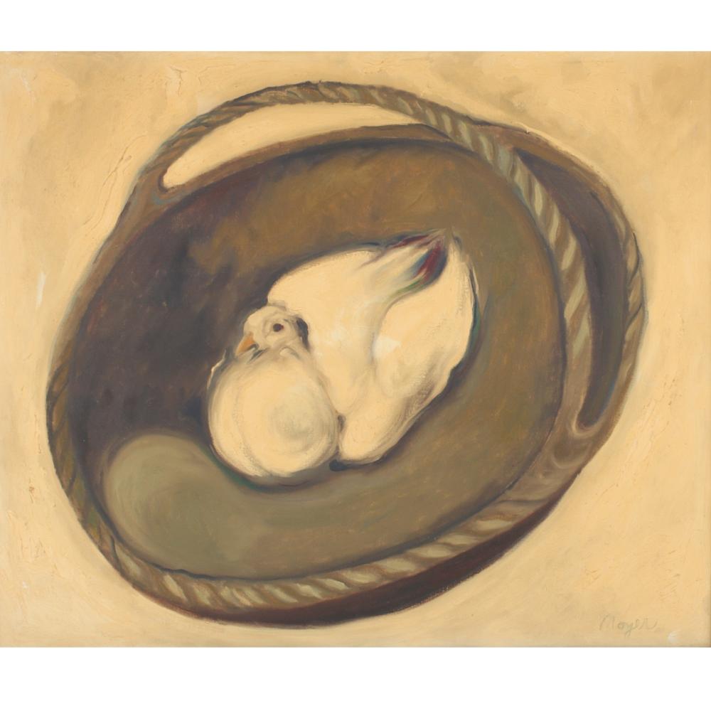 Appraisal: Roy Moyer American - Dove in a Basket Oil on