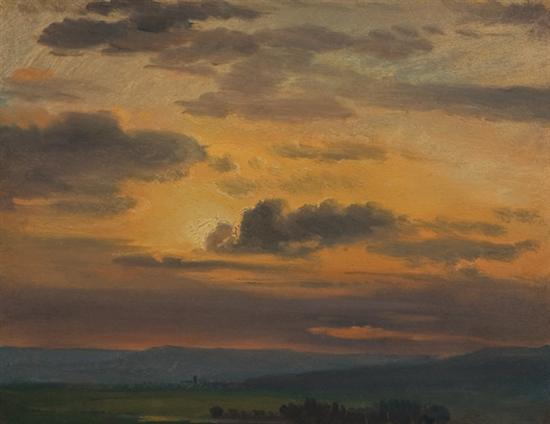 Appraisal: BRADFORD WILLIAM American - Golden Sunset oil on canvas x