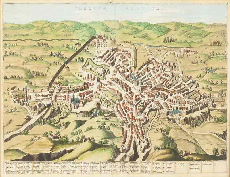 Appraisal: Joan Blau Map of Perugia ItalyPERVSIA AVGVSTA from ''Theatrum civitatum