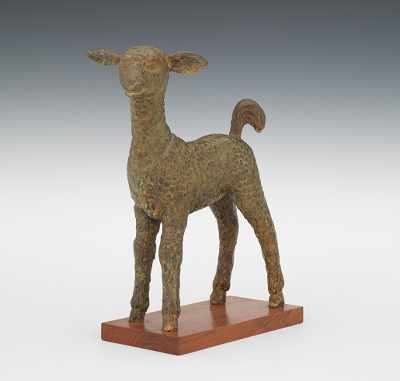 Appraisal: William Mozart McVey American - Lamb Cast bronze with ochre