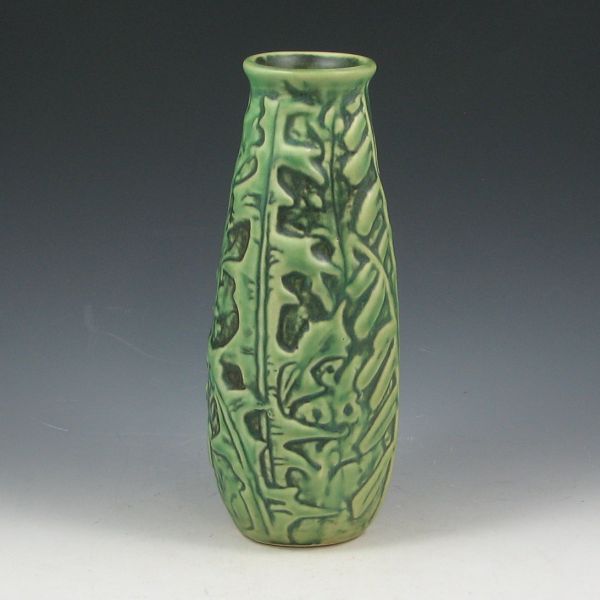 Appraisal: Weller Marvo tapered vase in matte green Marked with Weller