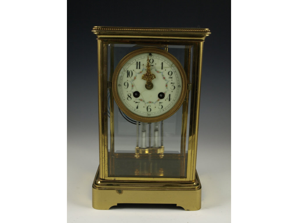 Appraisal: Antique French Regulator Clock ca time and strike footed brass