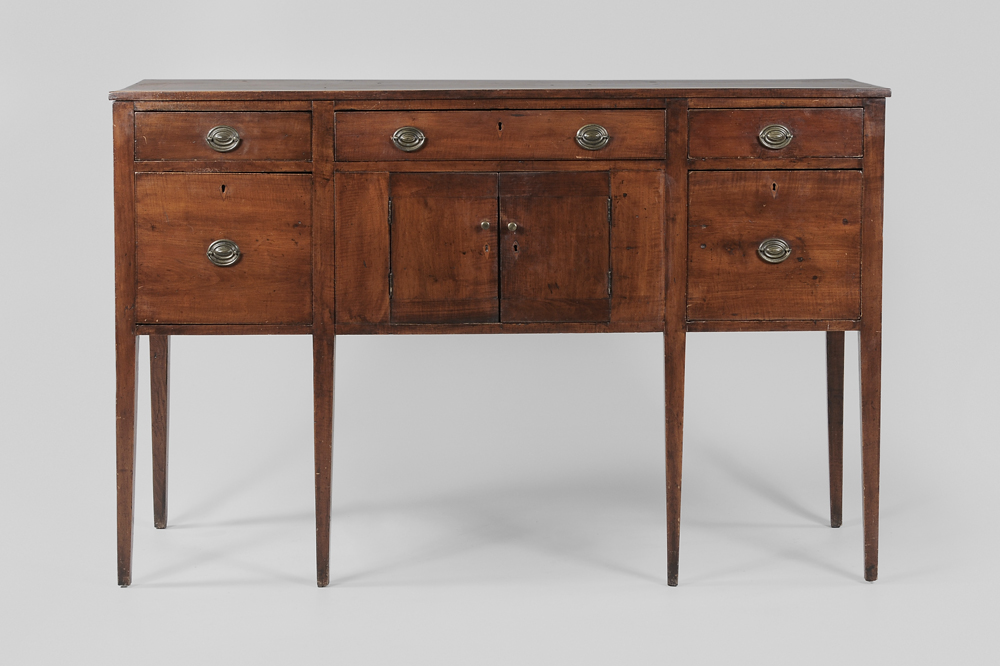 Appraisal: Southern Federal Tiger Maple Sideboard Piedmont South Carolina or Georgia