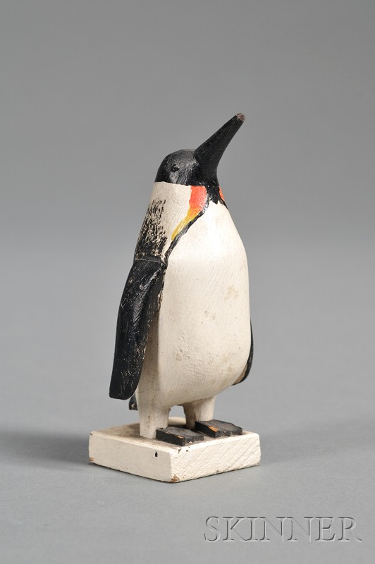 Appraisal: Small Carved and Painted Emperor Penguin Figure Charles Hart -