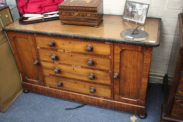 Appraisal: A NEAR PAIR OF EARLY TO MID TH CENTURY ROSEWOOD