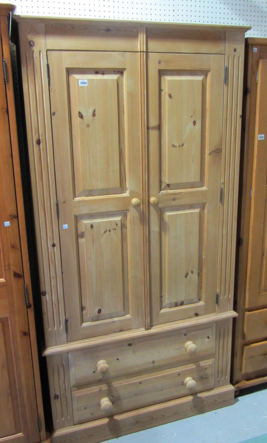 Appraisal: A th century pine wardrobe with a pair of doors