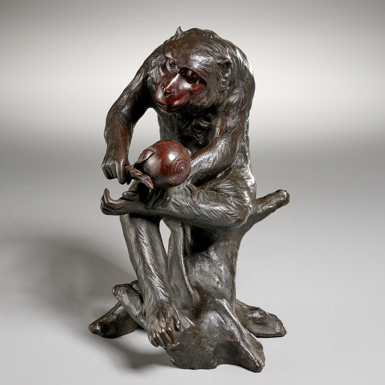 Appraisal: FINE JAPANESE BRONZE MONKEY OKIMONO Meiji Period th th c