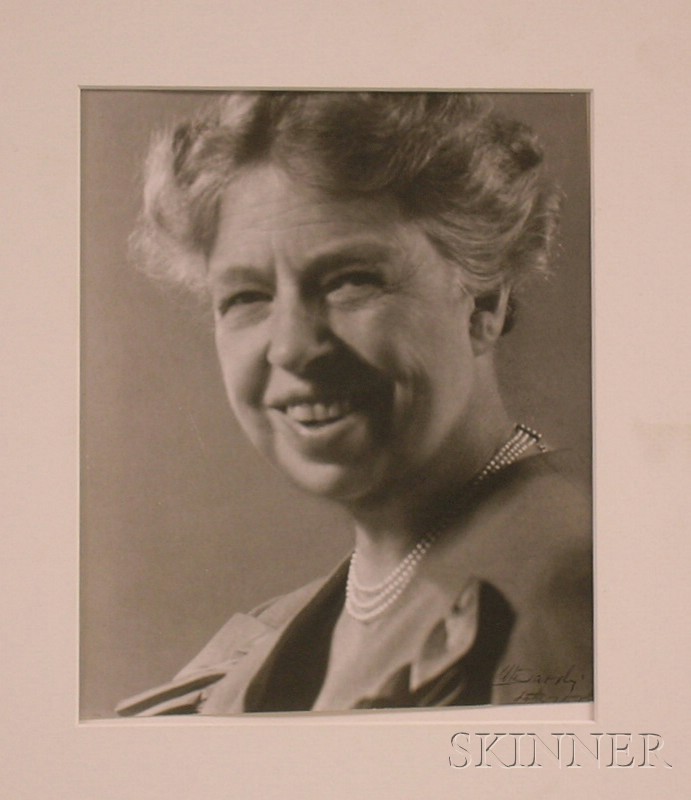 Appraisal: Lotte Jacobi Black and White Photograph of Eleanor Roosevelt c