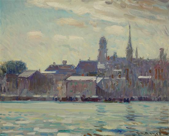 Appraisal: GEORGE LOFTUS NOYES American - Gloucester Harbor oil on canvas