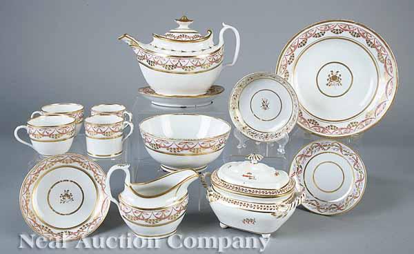 Appraisal: A Regency Porcelain Tea and Coffee Service c - rust