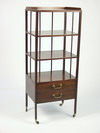 Appraisal: LIBRARY STAND - Early th C mahogany four tier library