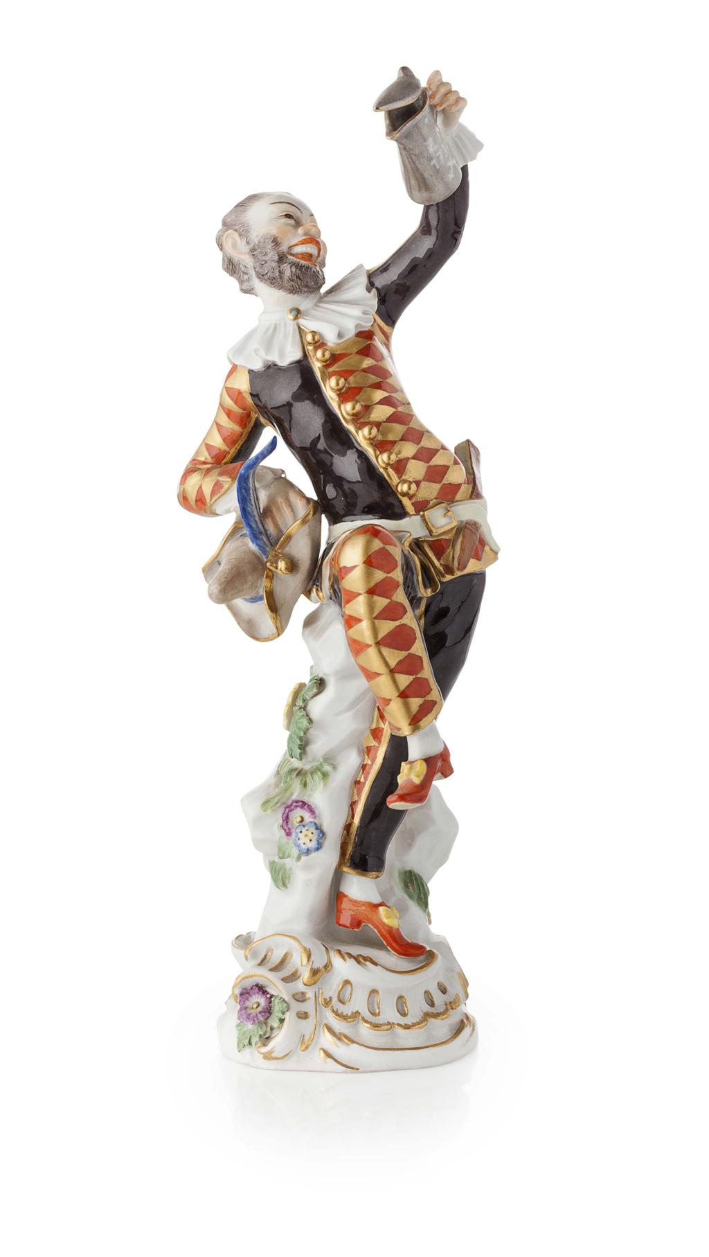 Appraisal: MEISSEN PORCELAIN FIGURE OF HARLEQUIN TH CENTURY the laughing figure