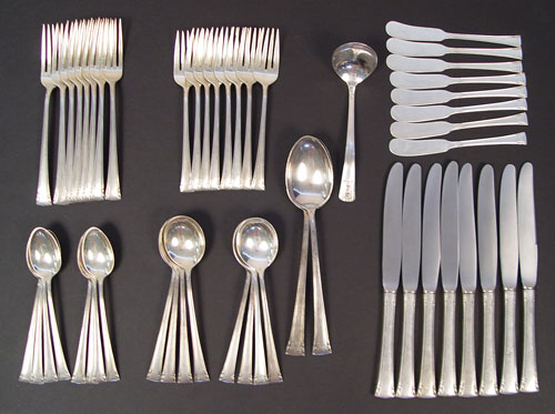 Appraisal: INTERNATIONAL SILVER STERLING FLATWARE SERVICE in the ''SERENITY'' PATTERN pieces