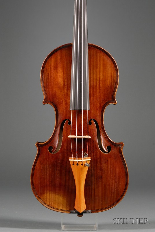 Appraisal: Modern Violin labeled AVERNA ALFREDO length of two-piece back in