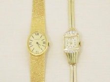 Appraisal: lady s K Lucerene diamond with gold band and Concord