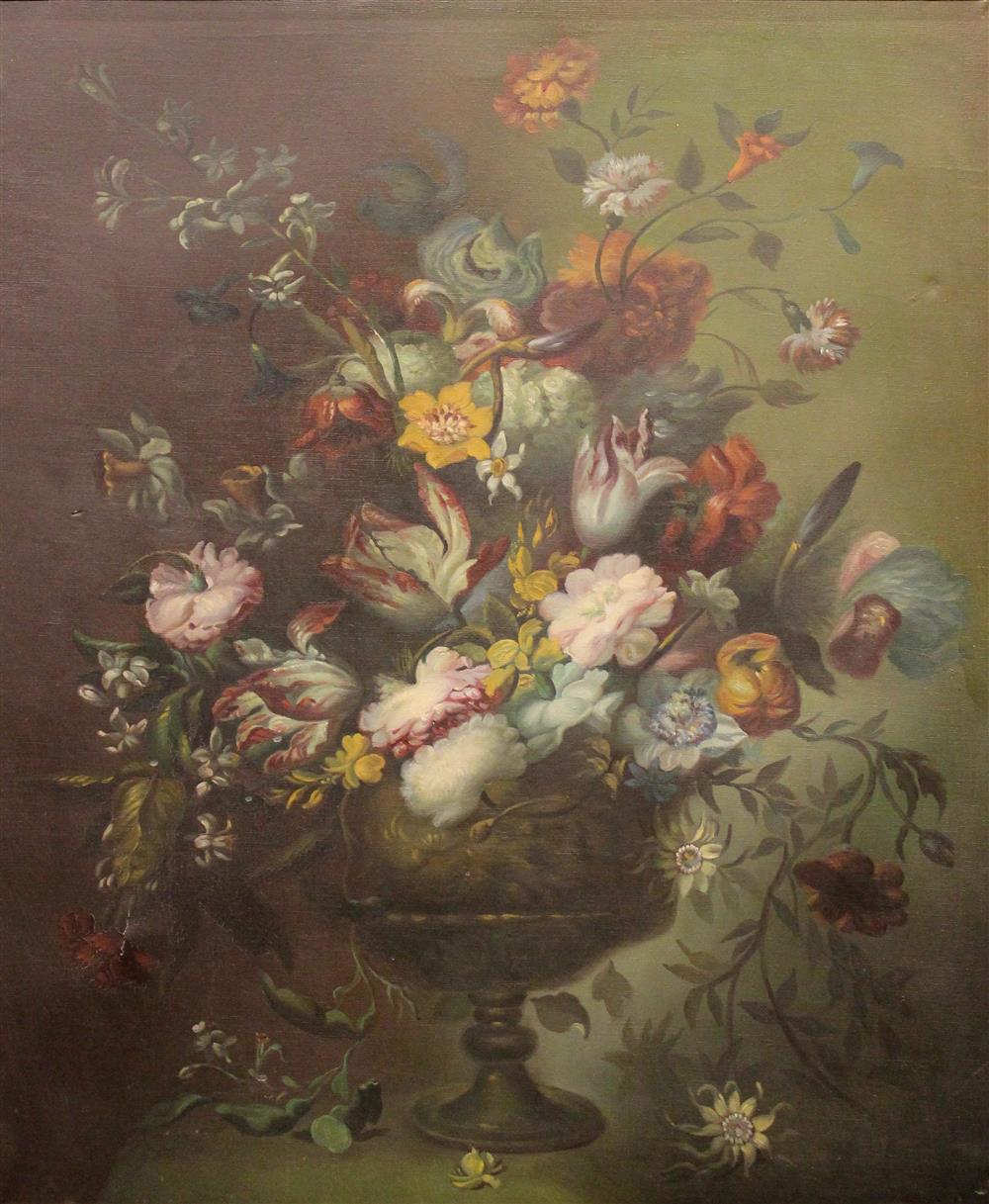 Appraisal: FLORAL STILL LIFE Oil on canvas x in Framed Provenance