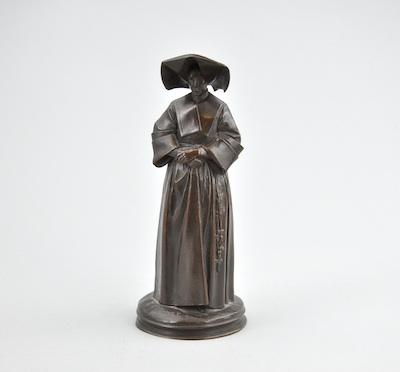 Appraisal: Emmanuel Fremiet French - Sister of Charity Bronze with brown