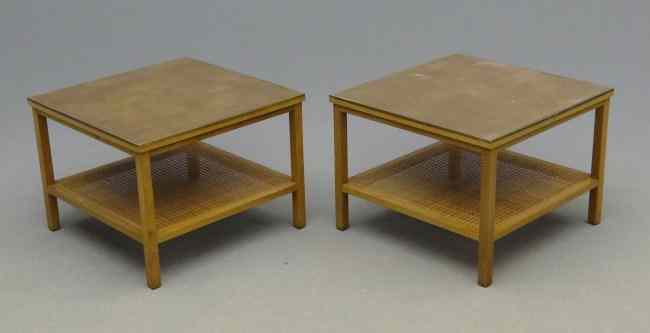 Appraisal: Pair labeled Paul McCobb ''Calvin Grand Rapids'' end tables Tops