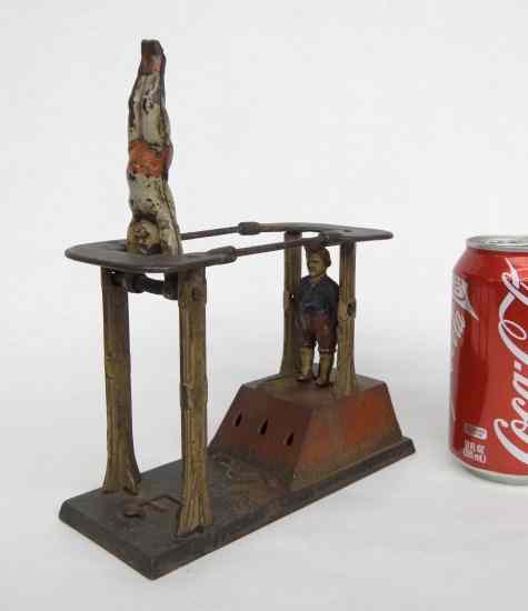 Appraisal: Scarce Acrobats mechanical bank Pat Apr Made by J E