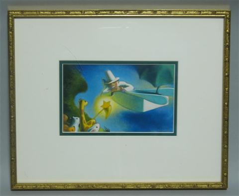 Appraisal: ROBIN SPOWART THE STAR Acrylic x in sight Framed This