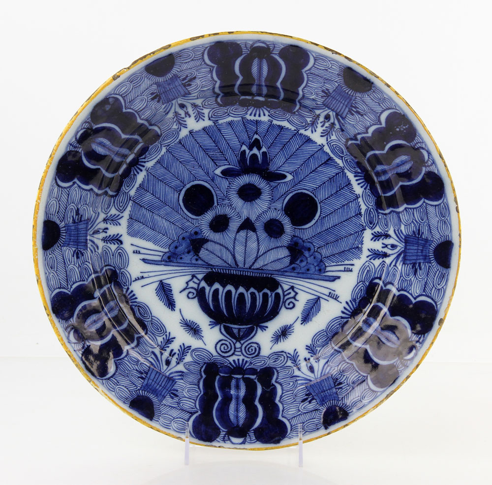 Appraisal: - th C Dutch Delft Charger th century Dutch Delft