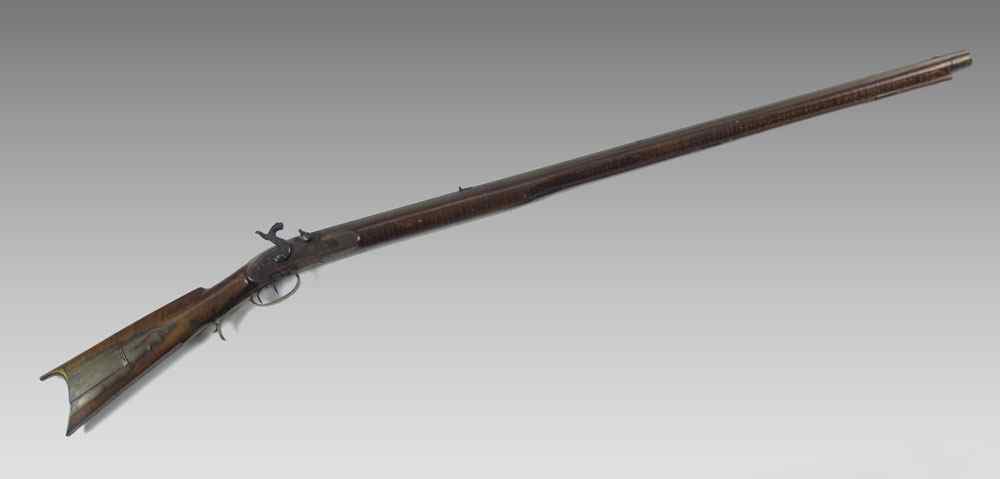 Appraisal: 'S SIGNED FULL STOCK PENNSYLVANIA RIFLE '' octagon barrel signed