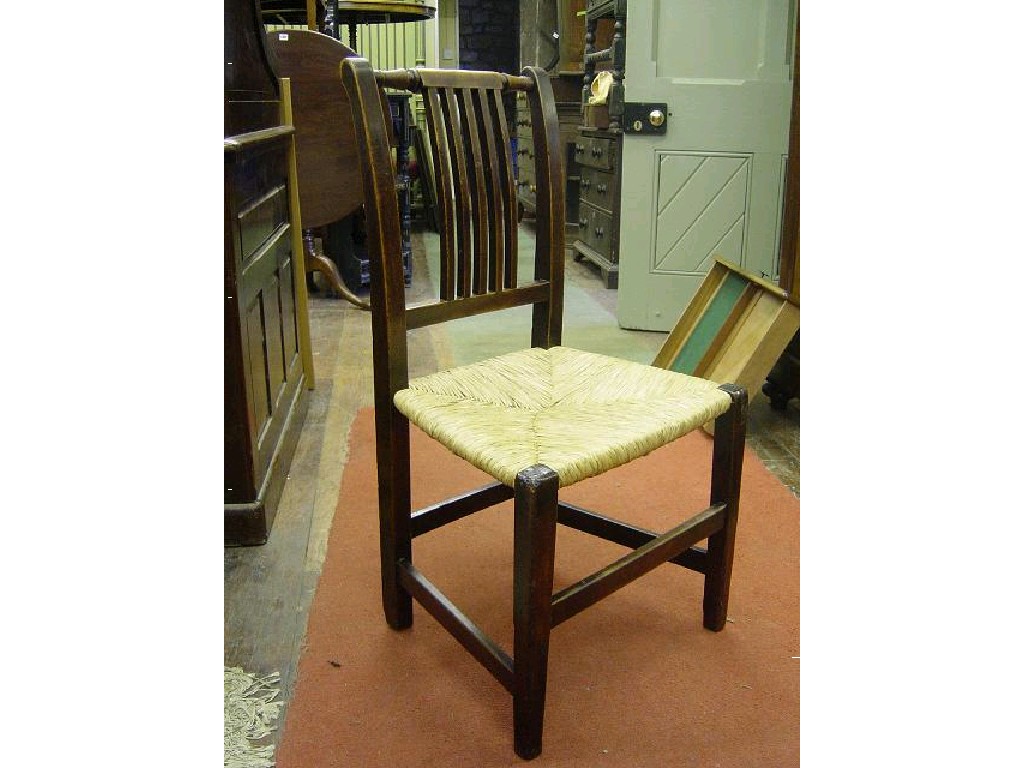 Appraisal: A set of th century Country Made walnut dining chairs