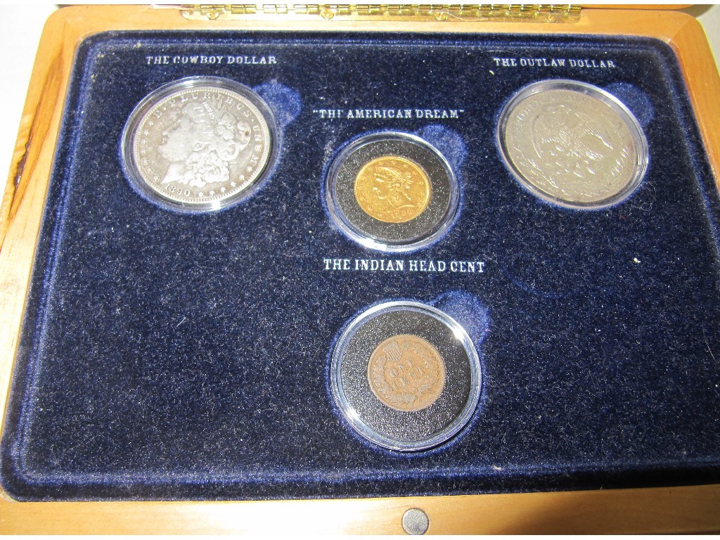 Appraisal: Cased set of coins - 'Coins of the American Wild