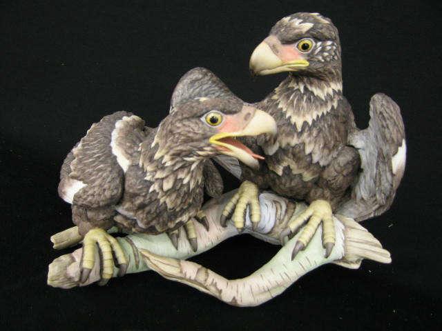 Appraisal: Boehm Porcelain Figurine of American Bald Eagles Young Spirited -