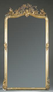 Appraisal: Regence style gilt wood hall mirror th century Large Regency