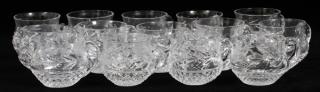 Appraisal: IRISH CUT CRYSTAL PUNCH CUPS IRISH CUT CRYSTAL PUNCH CUPS