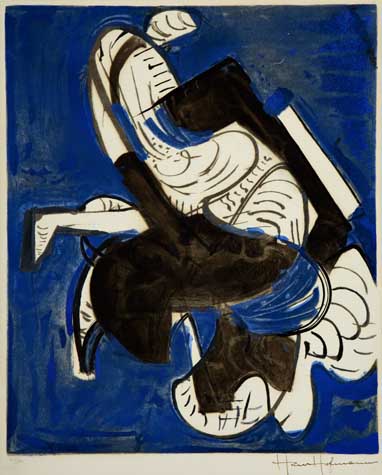 Appraisal: HANS HOFMANN Composition in Blue Color screenprint x mm x