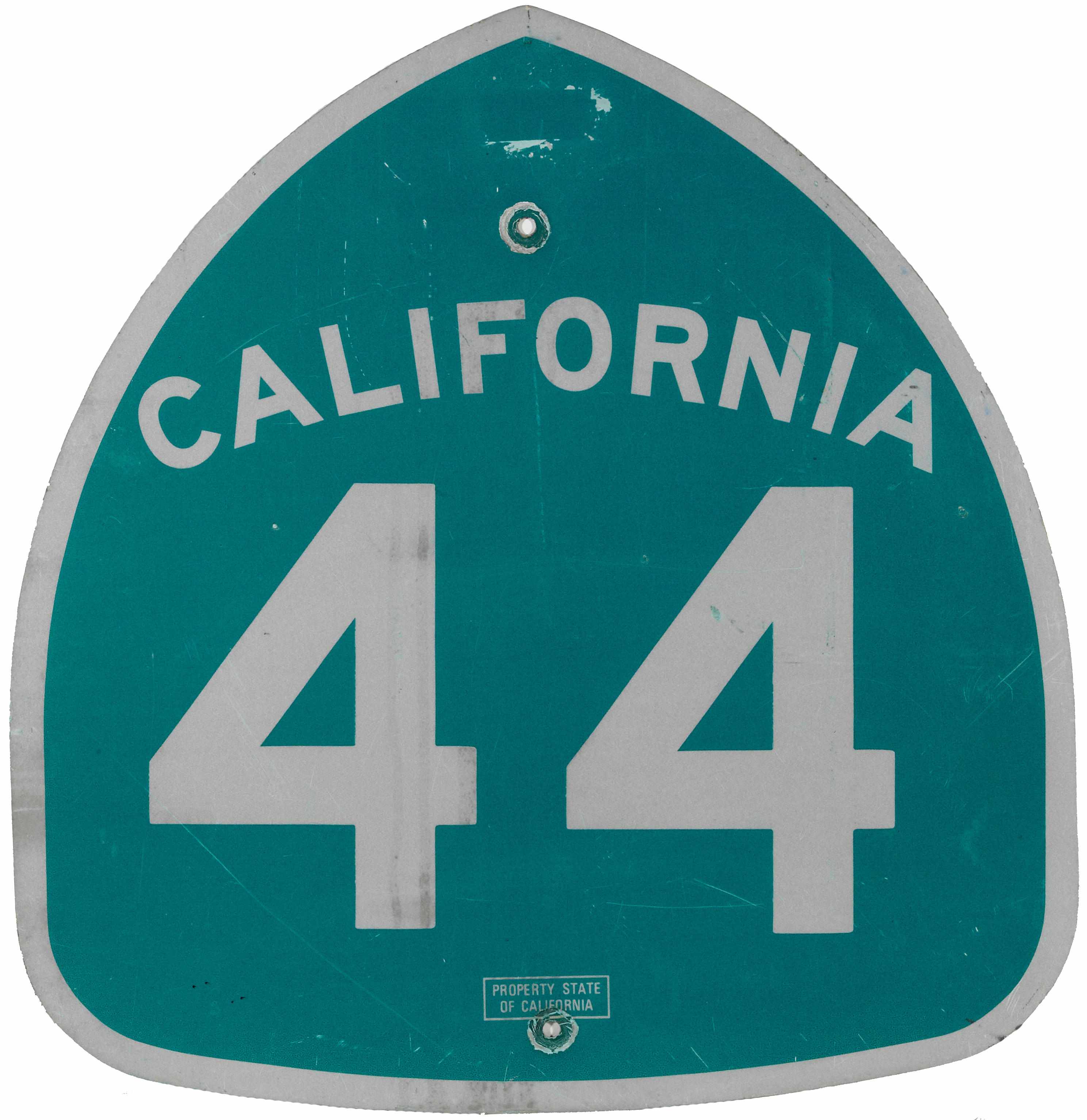 Appraisal: A California Route sign green and white aluminum reflective numbers