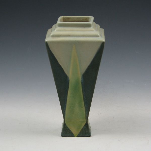 Appraisal: Roseville Futura - Torch vase Unmarked Nearly invisible restoration to