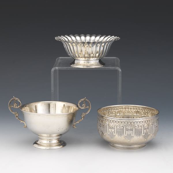 Appraisal: THREE STERLING SILVER BOWLS INCLUDING BY GORHAM AND REED BARTON