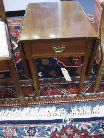 Appraisal: Biggs Mahogany Side Table drop-sides with drawer