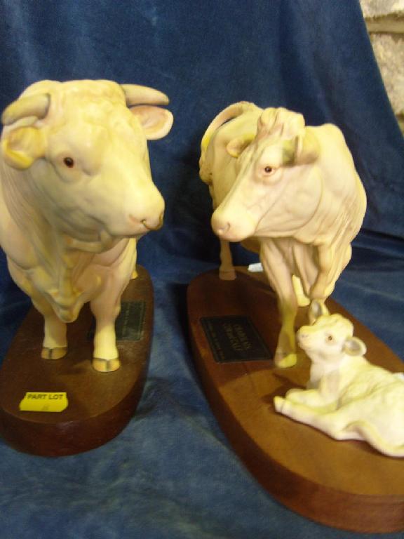 Appraisal: Two Beswick matt glazed Connoisseur series groups one of a