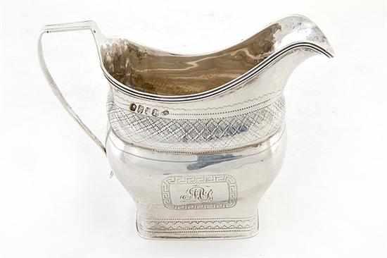 Appraisal: Early Irish sterling creamer probably Robert Smith Dublin dated stipple