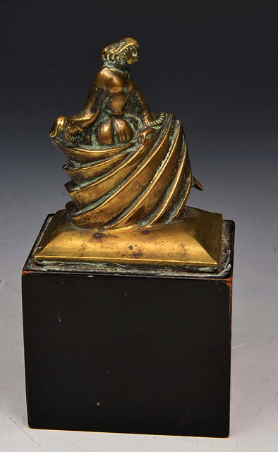 Appraisal: A BRONZE ART DECO STYLE SMALL FIGURE of a dancing