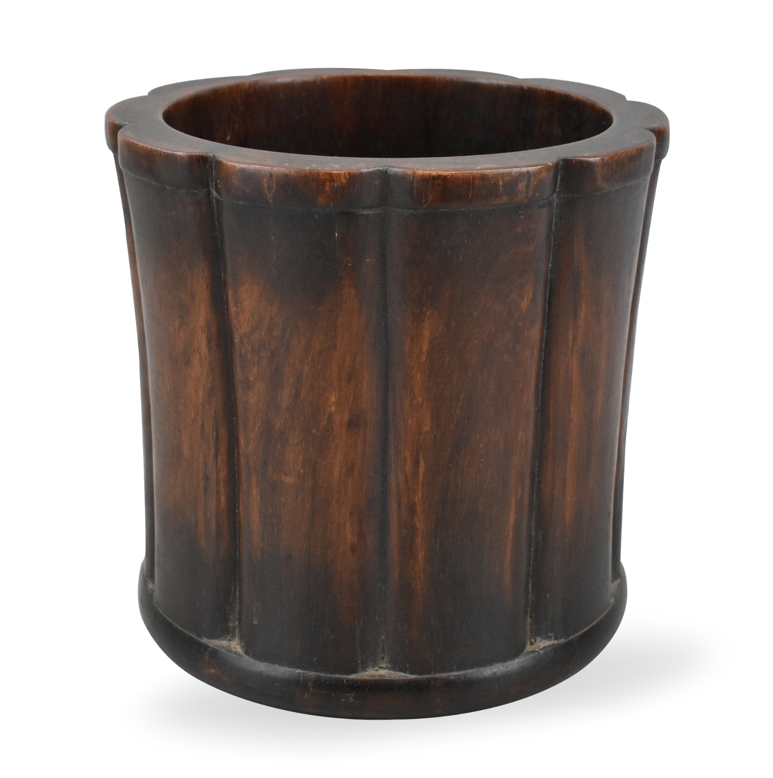 Appraisal: A Chinese hardwood brush pot dating from the - th