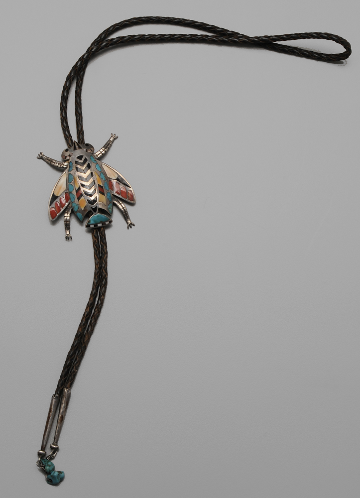 Appraisal: Frank Vacit Zuni Bolo Tie Southwestern U S winged silver