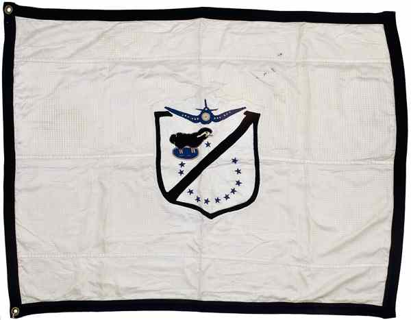 Appraisal: US WWII Theater-Made Squadron Flag VMA- Black Sheep Theater-made flag