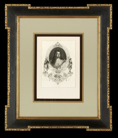 Appraisal: Pair of Lithographed Portraits depicting respectively George I and George