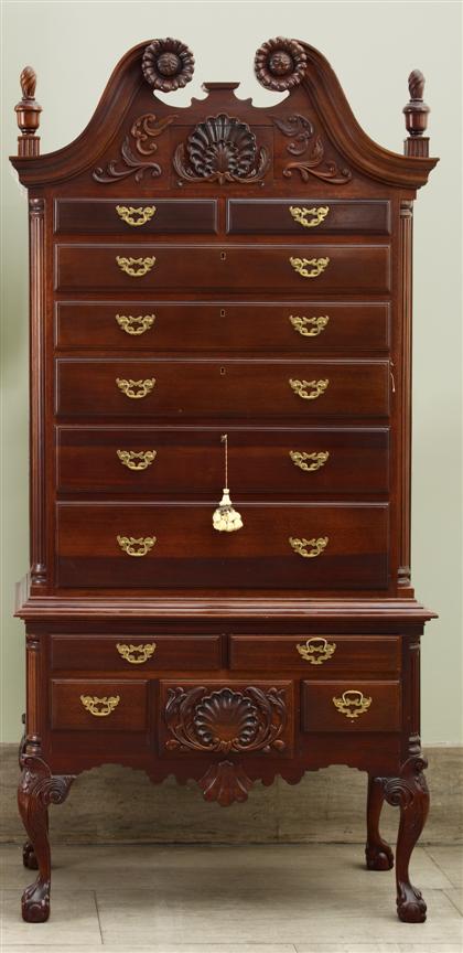 Appraisal: Pair of American mahogany chest on chestsphiladephia reproductions th century